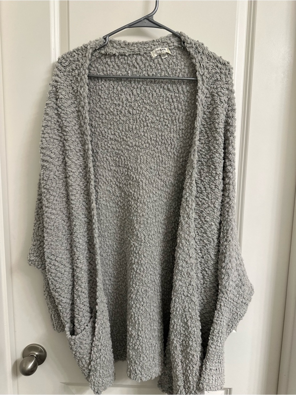 Umgee Plush Open-Front Cardigan - Light Gray